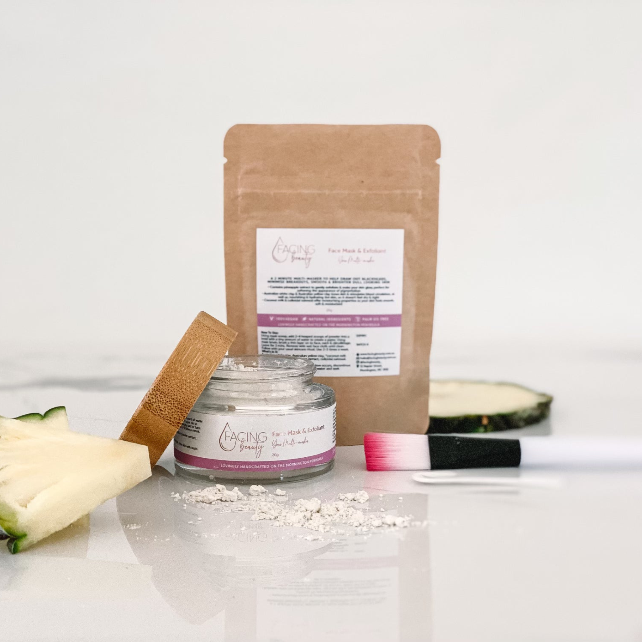 2 Minute Face Mask & Exfoliant | Brightening Clay Mask | Facing Beauty